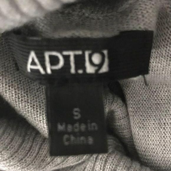 Apt.9 Heather Grey Light Stripe Turtleneck Sweater Size Small - Picture 7 of 8